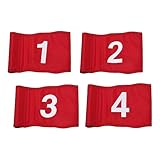 4 STÜCKE Golfflaggen Minigolfflagge mit Rohr für den Innen- und Außenbereich