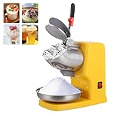 Elektrischer Ice Crusher 500 W 2200 U/min Eiscrusher mit Schüssel 85kg/h Doppelmesser Ice Shaver Machine für die Zubereitung von Smoothies, Kaltgetränken, Milchtee, Bar-Mixern