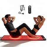 Warmforwel Rotlicht & Infrarot Licht Therapie Yogamatte – 660nm & 850nm LED Pad, 300–1290 LEDs, 3 Lichtstufen, 8 Massage-Modi, 20 Intensitäten, Timer, Fernbedienung (120x40CM)