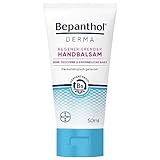 Bepanthol DERMA Regenerierender Handbalsam für die tägliche Pflege, beruhigt sofort juckende, trockene Hände, zieht schnell ein und spendet bis zu 48h Feuchtigkeit. Mit B5-Regenerations-Komplex, 50ml