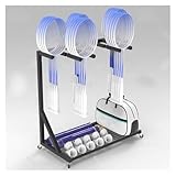 Tennistaschen-Organizer – Schlägerregal für Fitnessstudio und Einzelhandel, robuster Stahlrahmen für effiziente Platzersparnis