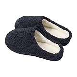 Generisch Hausschuhe Herren Winter rutschfest, PlüSch Hausschuhe Warme Flauschige Pantoffeln Weiche Sohle GefüTtert Slippers Kuschel Indoor FüR Damen Herren Slipper Bequeme