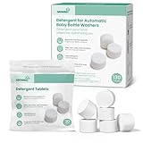 GROWNSY 130 Stück Babyflaschen Reinigungstabletten für Momcozy, Baby Brezza Baby Bottle Washer, Waschtabletten Babyflaschenreiniger – Effektive Tabs für Babyflaschen, Sauger & Zubehör