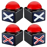 MMGGAISH Buzzer-Knopf mit Lichtern und Ton, Eltern-Kind-Spiel-Knopf, Spiel-Summer (4 Stück)