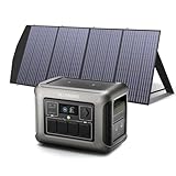 ALLPOWERS R1500 Tragbare Powerstation mit 200W Solarpanel, 1152Wh LiFePO4 Batterie mit 1800W AC Ausgang Solargenerator, 43dB Leise Betrieb Mobile Notstromversorgung für Garten Reise Camping Wohnmobil