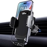 Blukar Handyhalterung Auto, Handyhalter fürs Auto Lüftung 360° Drehbar, Kfz-Handyhalterung mit Upgrade Stabilerem Hakenclip & EIN-Knopf-Release für iPhone, Galaxy und Alle 4,0''-6,7'' Smartphone