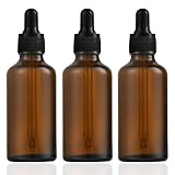 CHDZSW 3 Stück Pipettenflaschen, 50ml Braunglasflasche, Pipette Bottles, Apothecary Bottles Mit Glaspipette, Für Ätherische Öle, Parfümöle, Flüssigfarbstoffe, Aromatherapie Mischungen