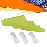 Verstellbarer, einziehbarer Wellen-Sonnenschutz, 1,6 x 8,5 m, wasserdicht, UV-Schutz, 95 % aufrollbar, mit Ösen, für Außenbereich, Pergola, Garten, Balkon, Hellbeige