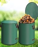 RXBSLZN Profi-Gartensack mit Deckel – 500L Fassungsvermögen, wasserdichter Deckel, für Laub & Grünschnitt (500L 132 Gallonen 80 * 100cm)