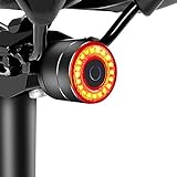 Monkey Home Smart Fahrrad Rücklicht, Auto On/Off, Bremssensorik, Auto Lichtsensor,Typ-C Aufladung, LED Fahrradlichter für Kinder und Erwachsene (EU-Patente)