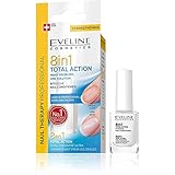 Eveline Cosmetics 8in1 Total Action Professionelle Nagel Aufbau Serum |12 ML | Konzentrierter Nägel-Conditioner | Nagelwachstum Beschleuniger | Stärkere Nägel | Einfache Anwendung