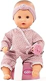Götz 2253146 Sleepy Aquini Soft Mood - 33 cm große Badepuppe mit braunen Schlafaugen, ohne Haare in 6-teiligem Set - Babypuppe ab 18 Monaten