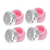 VICASKY 4Stücke Mini Nagellackflaschen Leere Kunststoffbehälter für Gel und Wiederverwendbar und Leicht zu Reinigen für Nagellack Kreationen und für Freundinnen