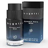 bugatti Parfüm Herren Dynamic Move Blue 100ml I Zitrisch-aromatisches Eau de Parfum Herren I Herren-Duft mit belebender Kombination aus Lavendel, Zitrone & Moschus I maritim, frisch & sinnlich-warm