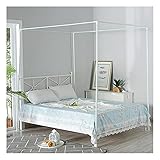 Himmelbett Moskitonetzhalter Vier Eckbett, Edelstahl Eisenkunst -Bettüberdachung Baldachin Moskitonetz Rahmen, Bettüberdachung, Gestell für Twin/Full/Queen/California King/King Size Bett,2×2.2m Bed