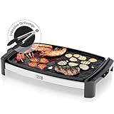 LEBENLANG Elektrogrill Tischgrill elektrisch mit TÜV & GS 2200 Watt - Elektrogrill 4-8 Personen | Tragbarer XXL Grill für den Innenbereich | Tepaniaky Tischgrill Elektrogrill für Balkon