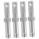 DIYEAH 4 Stück Gerüstverbindungsstange Gerüstkupplungsstift Gerüstbefestigungen Gerüstverschlüsse Kupplungen Gerüstwerkzeuge Fuß Mini-Gerüst Gerüststifte Q195-Stahl Silver