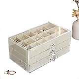 Schmuckaufbewahrung – Schubladen-Schmuckhalter, Standregalbaum | Mehrstufige Aufbewahrung Für Accessoires, Kratzfeste Acryl-Schatulle Für Ringe, Armbänder, Halsketten, Geschenke Für Frauen