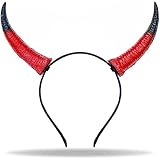 Hatstar XXL Teufelshörner | Teufels Ohren Haarreif | Haarschmuck für Damen Herren & Kinder | Maleficent Kostüm Accessoire | Kopfschmuck zu Halloween, Fasching & Karneval