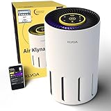 Klyqa Luftreiniger Allergiker 360° HEPA-Filter Leaf entfernt 99,99% der Tierhaare, Staub & Pollen I 300 CADR I 21,5Db Geräuscharmer Luftfilter I Smart Air purifier gegen Tierhaar I Server in DE