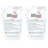 2 Stück Vorteilspack SEBAMED Flüssig Wasch-Emulsion Nachfüllpack, seifenfreie Reinigung für empfindliche und problematische Haut, ohne Mikroplastik, MADE in Germany, 2 x 400 ml