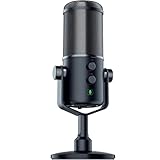 Razer Seiren Elite - USB Kondensator-Mikrofon für Streaming (Kompakt mit integriertem Schockdämpfer, Superniere Aufnahmemuster, Hochpass-Filter, Digital/Analog-Limiter) Schwarz