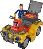Simba Toys – Feuerwehrmann Sam Mercury‑Quad mit Sam Figur und Zubehör – Spielzeug‑Quad mit Box, Feuerlöscher, Verbandskasten und Axt – für Kinder ab 3 Jahren – offizielles Feuerwehrmann Sam Produkt