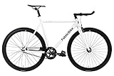 FabricBike Light - Fixed Gear Fahrrad, Single Speed Fixie Starre Nabe, Aluminium Rahmen und Gabel, Räder 28', 4 Farben, 3 Größen, 9.45 kg (Größe M) (L-58cm, Light Pearl White)
