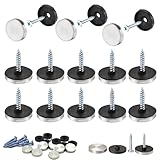 100 Stück Spiegelschrauben 20mm, Dichtnägel Für Noppenbahn Edelstahl, Zierschrauben Silber, Mit Kappen, für Spiegel Holz Deko, Plakatnägel, Hochbeete, Kellerwände, Hochbeet Folie