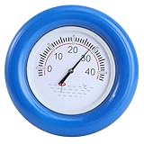 Outanaya Kabelloses Schwimmthermometer Blau Wassertemperaturmesser für Schwimmbad Badewanne und Teich Platzsparend Einfach Ablesbar
