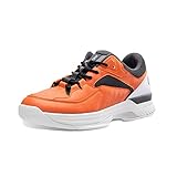 FitVille Extra Weit Tennisschuhe Herren Fitnessschuhe Squashschuh Atmungsaktiv Training Pickleball Schuhe für Tennis Walking Laufen Fitnessstudio Orange 42 EU Weit