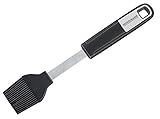 Fackelmann Backpinsel 24 cm SENSE, praktisch für beschichtete Koch-, Backutensilien, Bratpinsel mit rutschfestem Soft-Touch-Griff (Farbe: Silber/Schwarz), Menge: 1 Stück
