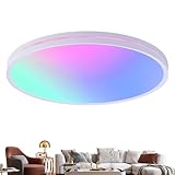 Générique 48 W Einbauleuchte mit Fernbedienung – RGB LED Deckenleuchte, Helligkeit verstellbar, Stimmungslampe, Küche, Kinderzimmer, Schlafzimmer, Erwachsene, Flur