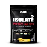 Weider Isolate Whey 100CFM (420g) Bananengeschmack, 25g Protein 100% Isolat Whey von Isolac® /Portion, mit Verdauungsenzymen Digezyme®, ohne Zuckerzusatz, ohne Aspartam, fettarm, 14 Portionen