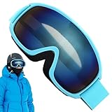 Pruojhw Überbrillen-Skibrillen,Antibeschlag-Skibrillen - Antibeschlag-Skibrille Doppelschichtige Schneebrille - Snowboardbrille über Brille, verstellbares sphärisches Skizubehör für Herren