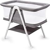 Bellababy Beistellbett Baby,Kinderbet/Bett Bassinet/Kinderreisebett/Babybett/Babywiege/Baby WippeStubenwagen, Einfache Tragbare Krippe, Verstellbare Tragbare Bett für Säugling/Neugeborene (Grau)