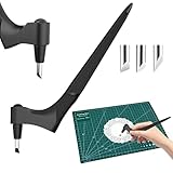 Craft Schneidwerkzeuge, 360 Grad Präzisions Edelstahl Bastelmesser Set mit 3 Ersatzklingen, 1 Schneidematte, Handwerkszeug Set für DIY Handwerk, Scrapbooking, Modellbau (Schwarz)