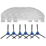 FACAIIO Seitenbürste und Wischtuchersatz für Eufy G40 Hybrid+ | 6er-Pack Seitenbürsten + 3 waschbare Reinigungstücher | Kompatibel mit Clean G40 und Hybrid für Modelle