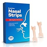 Anti-Schnarch Nasenstrips | 50 Nasenpflaster fürs bessere Atmen für Sport und Schlaf für Erwachsene und Kinder | Hautfarbe | Atemtrainer gegen Schnarchen | Nasal Strips + Heartforcards® Versandschutz