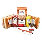 HOT DOG WORLD- Hot Dog Set American Style (Classic, 41-teiliges Set) für 12 Hot Dogs