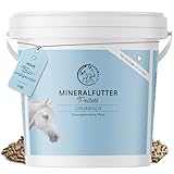 Mineralfutter Pferde organisch getreidefrei 3 kg - getreidefreies Ergänzungs Pferdefutter mit Vitaminen, Mineralstoffen und Spurenelementen, wie Zink, Selen, Omega 3 und Jod (3 kg Eimer)