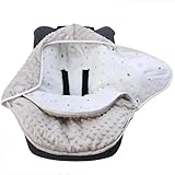 Einschlagdecke Babyschale für Winter Buggy Schlafsack Universal Fußsack Babydecke Baumwolle Baby Pucksack für Kinderwagen Autositz 3-12 Monate (Stern M (3-12M))
