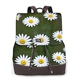 GaxfjRu Wilde weiße Gänseblümchen, hochwertige Geldbörsen für Damen, geräumiger und vielseitiger Leder-Rucksack für Damen, Bolsos Para Mujeres, Schwarz, Einheitsgröße