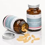 NATURALS38 Vitamin B-Komplex - 90 Kapseln - bioaktiv - hochdosiert: mit 1000 µg Biotin - alle B-Vitamine (B1, B2, B3, B5, B6, B7, Folat, B12) + Co-Faktoren Cholin & Insositol - vegan - Made in Germany