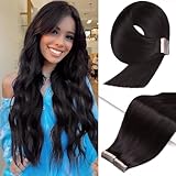 YDDM Tape In Extensions Echthaar 20pcs 35cm 40g Natürliches Schwarz Invisible Tape Extensions Echthaar Extensions Tape Extensions Echthaar Tape Extensions Skin Weft Haarverlängerung(14Zoll,1B#)