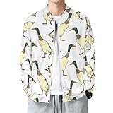 VOSERY Mallard Ducks Herren-Jacke, leicht, lässig, mit Reißverschluss, Windjacke mit Tasche, Stil 6, XX-Large