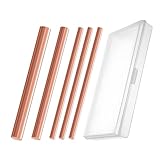 RRRST 5PCS Rein Kupferstäbe, Länge 100mm, Durchmesser 5mm 8mm 10mm, Kupferreinheit 99.9%, Rundstab aus reinem Kupfer für Handwerk DIY Schmuck Modell