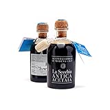 La Secchia Balsamico Essig aus Modena IGP 'Drei Sterne', Gereift in 12 Kirsch-Maulbeerfässern, Mittlere Dichte, 250 ml Flasche mit Kork-Dosierverschluss, Balsamic Vinegar g.g.A.