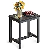 Coleshome Beistelltisch Outdoor, Beistelltisch Klein für Garten, Terrasse und Poolbereich, Wetterbeständig/Pflegeleicht, für den Innen- und Außenbereich, Schwarz