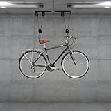 ​​Mechanischer Fahrradlift für Federungsfahrräder, Fahrradhalterung mit Flaschenzugsystem für Fahrräder und E-Bikes, Universelle Fahrradhalterung mit Rollen​​